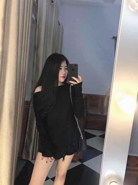 [HCM SỈ] Áo lệch vai tay dài