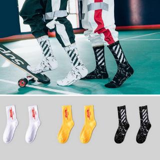 Vớ cotton Unisex cổ cao vừa phong cách Hàn Quốc
