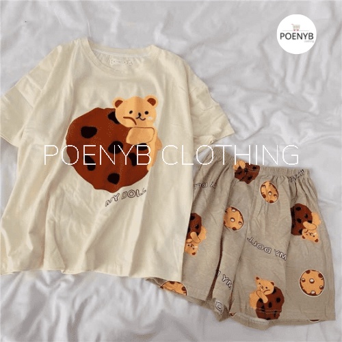 Đồ bộ vải thun dễ thương kiểu Hàn Quốc POENYB nữ ulzzang [FREESHIP] | BigBuy360 - bigbuy360.vn