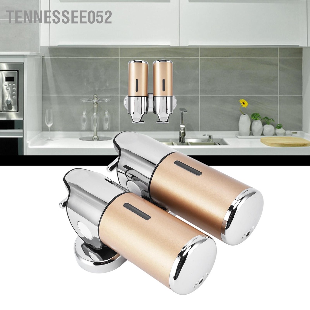 Bình Đựng Xà Phòng 2 Ngăn Gắn Tường Tiết Kiệm Không Gian Tái Sử Dụng Được