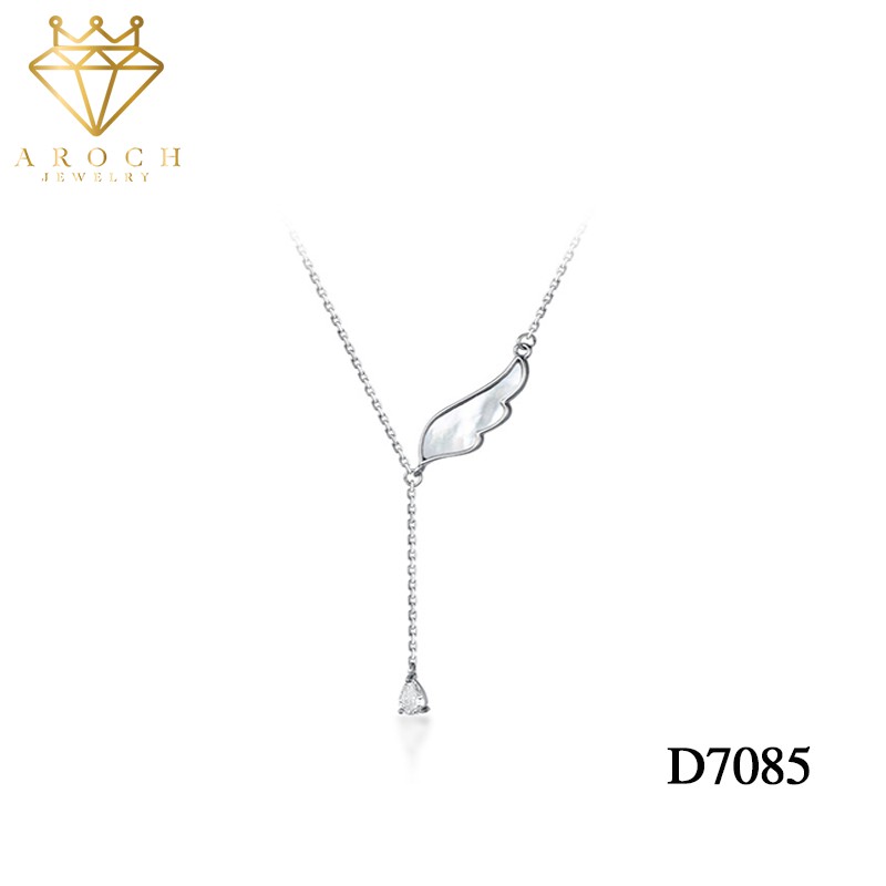 Dây chuyền bạc Ý s925 cánh Phượng Hoàng khí chất gắn đá Zircon sang chảnh D7085- AROCH Jewelry