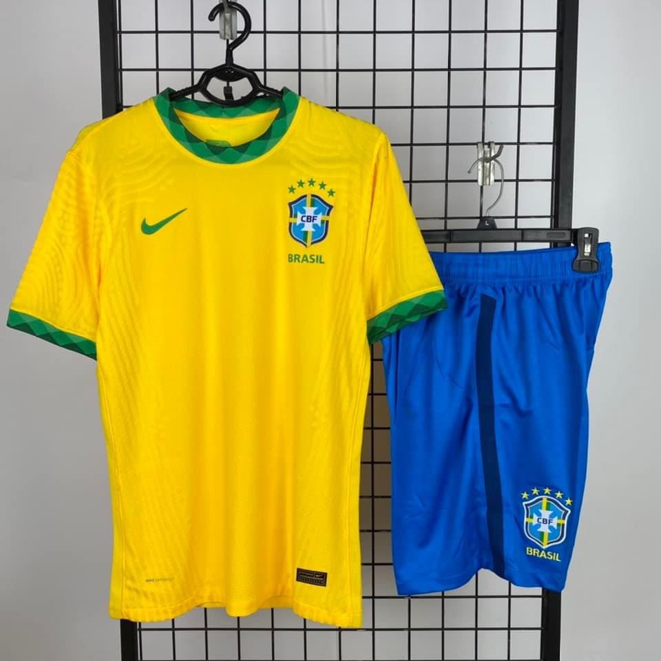 Áo Bóng Đá-Quần Áo Bóng Đá ĐỘI TUYỂN BRAZIL -Mẫu  2022 - Chất Polyeste - VẢI Thái