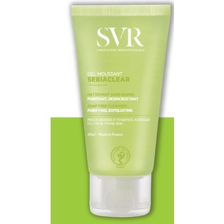 Sữa rửa mặt dạng gel không có xà phòng, làm sạch và loại bỏ tế bào da chết SVR SEBIACLEAR Gel Moussant 55ml