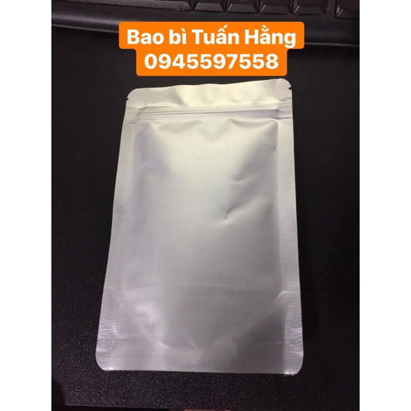 [ 1kg ] túi zíp 2 mặt bạc đáy đứng (hàng đẹp)