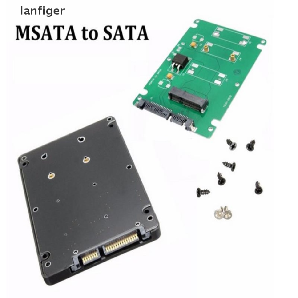 Card Chuyển Đổi Lanf SSD mSATA Sang 2.5 inch SATA 3 Kèm Hộp Đựng 2.5 inch Ốp