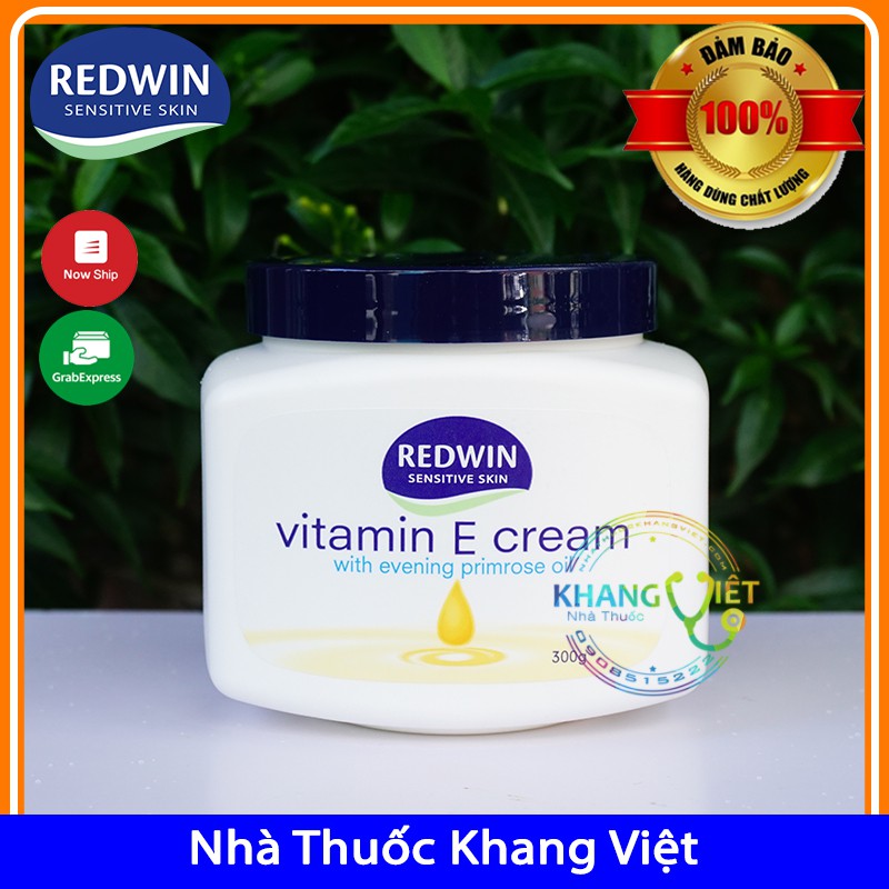 Kem dưỡng da vitamin E Úc(300g) và tinh dầu hoa anh thảo giúp da mềm mịn, sáng bóng, căng mịn cho mọi lứa tuổi Redwin,