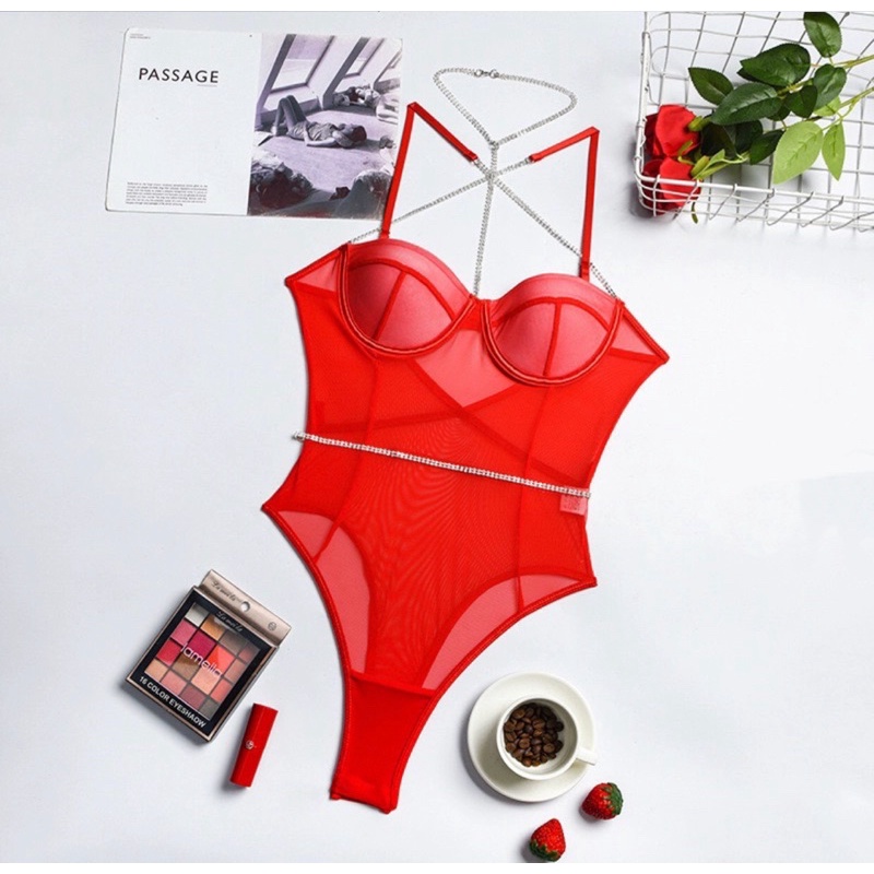 Z0857C Jumsuit Đính Đá Siêu Sáng Nổi Bật - Bodysuit Sang Chảnh - Áo Có Gọng Mút Đôn Ngực Quyến Rũ