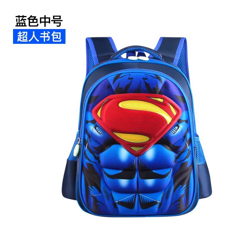 Balo đi học cho bé trai in hình 3D Supper cặp đi học nam  TE7