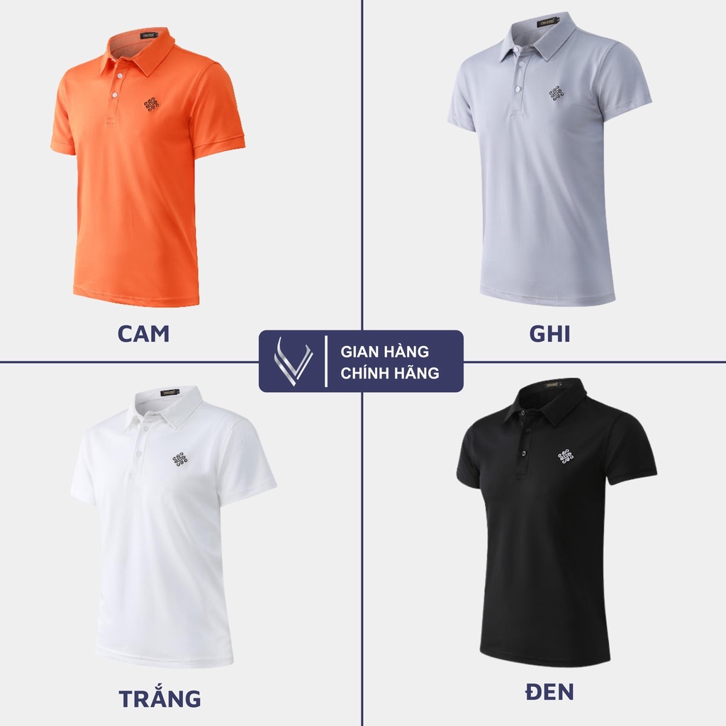 Áo polo nam VERATINO thêu logo cotton lụa cao cấp