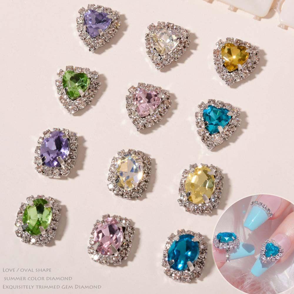 Móng Tay Giả Hình Trái Tim Bản Đồ Đại Dương|Phụ Kiện Trang Trí Móng Tay 3D Thời Trang Sang TrọngPhụ Kiện Trang Trí Móng Tay Xinh Xắn