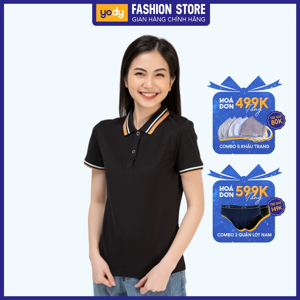 Áo polo nữ mắt chim YODY áo phông cao cấp , vải thoáng mát, thun hút ẩm tốt yody fashion APN3706