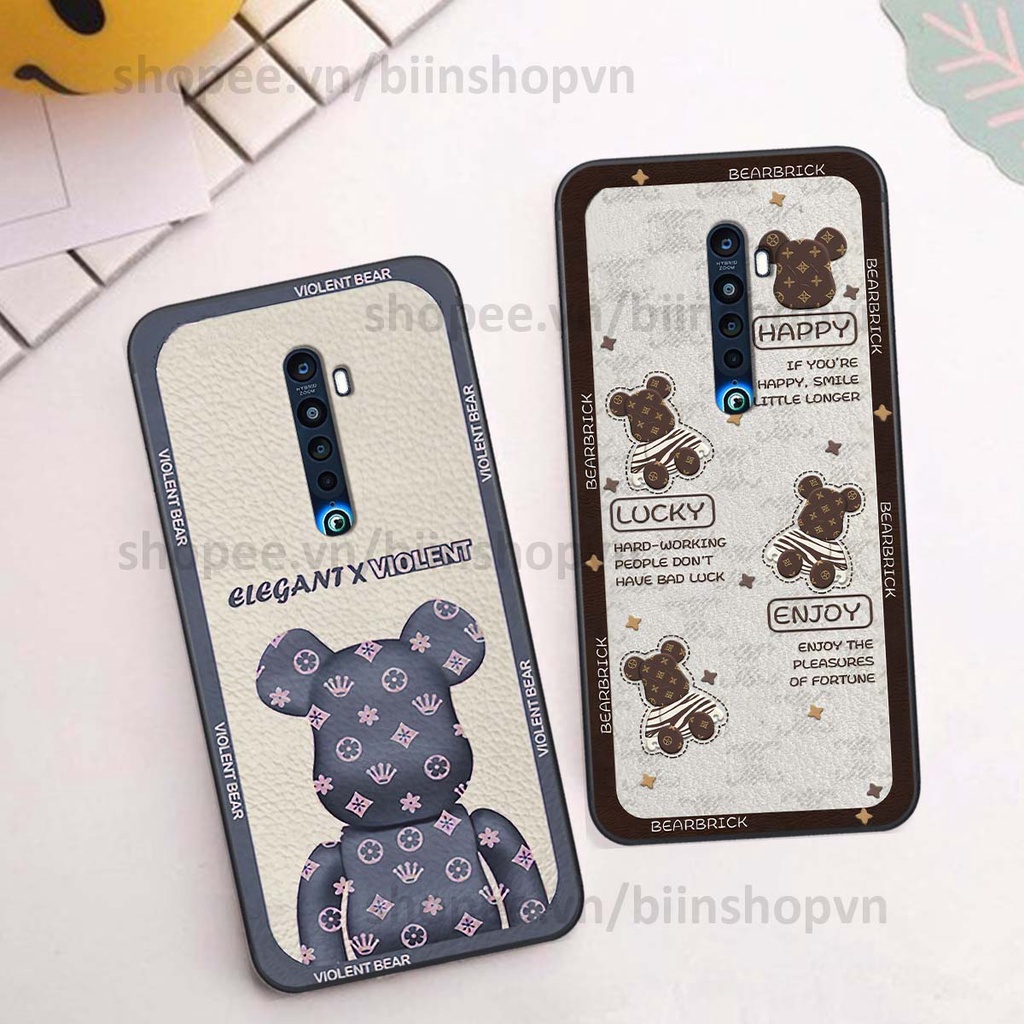 Ốp Oppo Reno 2f / Reno2 F hình gấu bear brick đẹp độc lạ, thời trang, cá tính