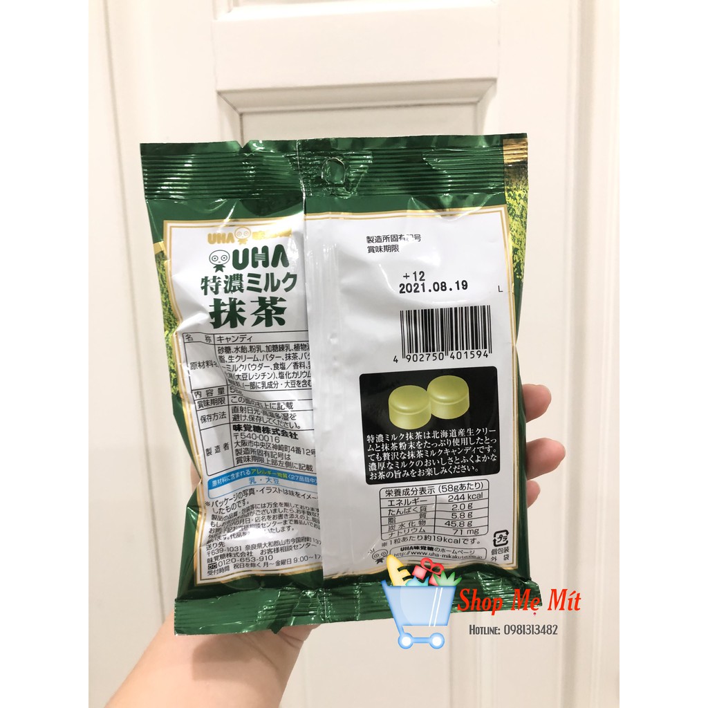 Kẹo matcha trà xanh UHA 8.2 Nhật Bản