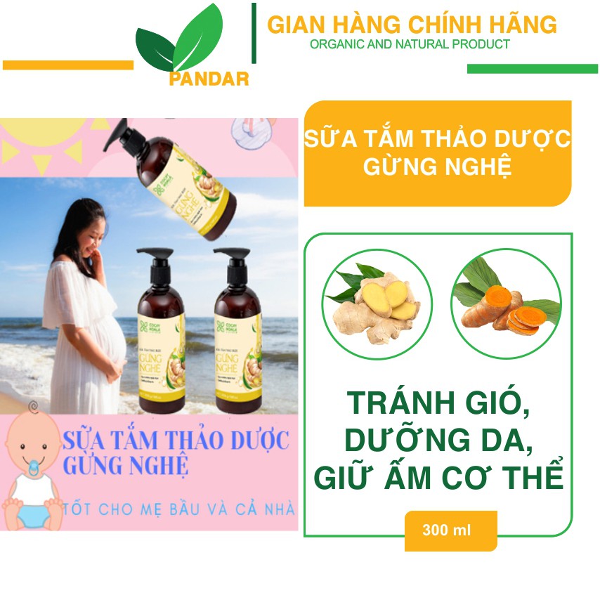 [CHO MẸ BẦU] Dầu gội, xả gừng và sữa tắm gừng nghệ và dung dịch vệ sinh phụ nữ cho các mẹ bầu và sau sinh, PANDAR