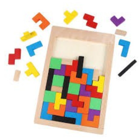 Bộ Đồ Chơi Xếp Hình WOODEN INTELLIGENT Phát Triển Tư Duy Tetris Cao Cấp