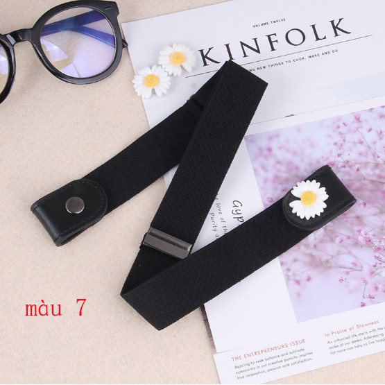 Dây nịt Thắt lưng CHUN bằng vải thun co giãn bấm cúc tiện lợi - Thắt lưng nữ chun kẹp 2 bên không mặt Basic Ulzzang