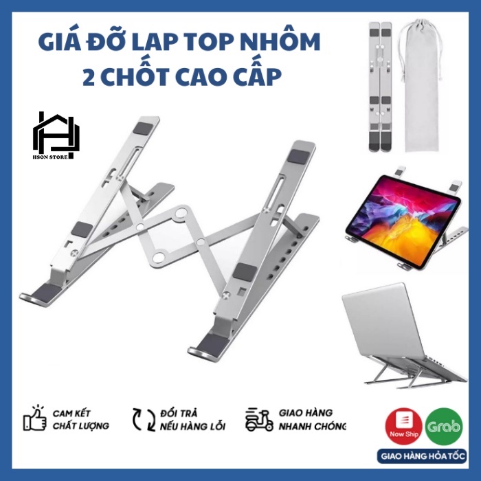 Giá đỡ laptop ipad chống đau lưng mỏi cổ, kệ đỡ máy tính nhựa ABS cao cấp tản nhiệt macbook gấp gọn tiện lợi