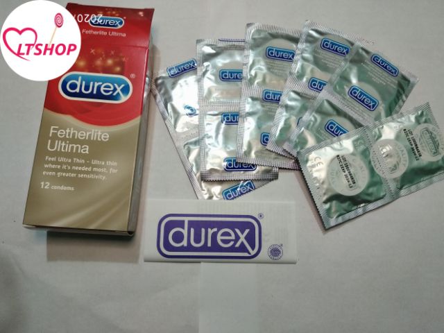 Bao Cao Su Durex Fetherlite Ultima  siêu mỏng kéo dài thời gian hộp 12 cái