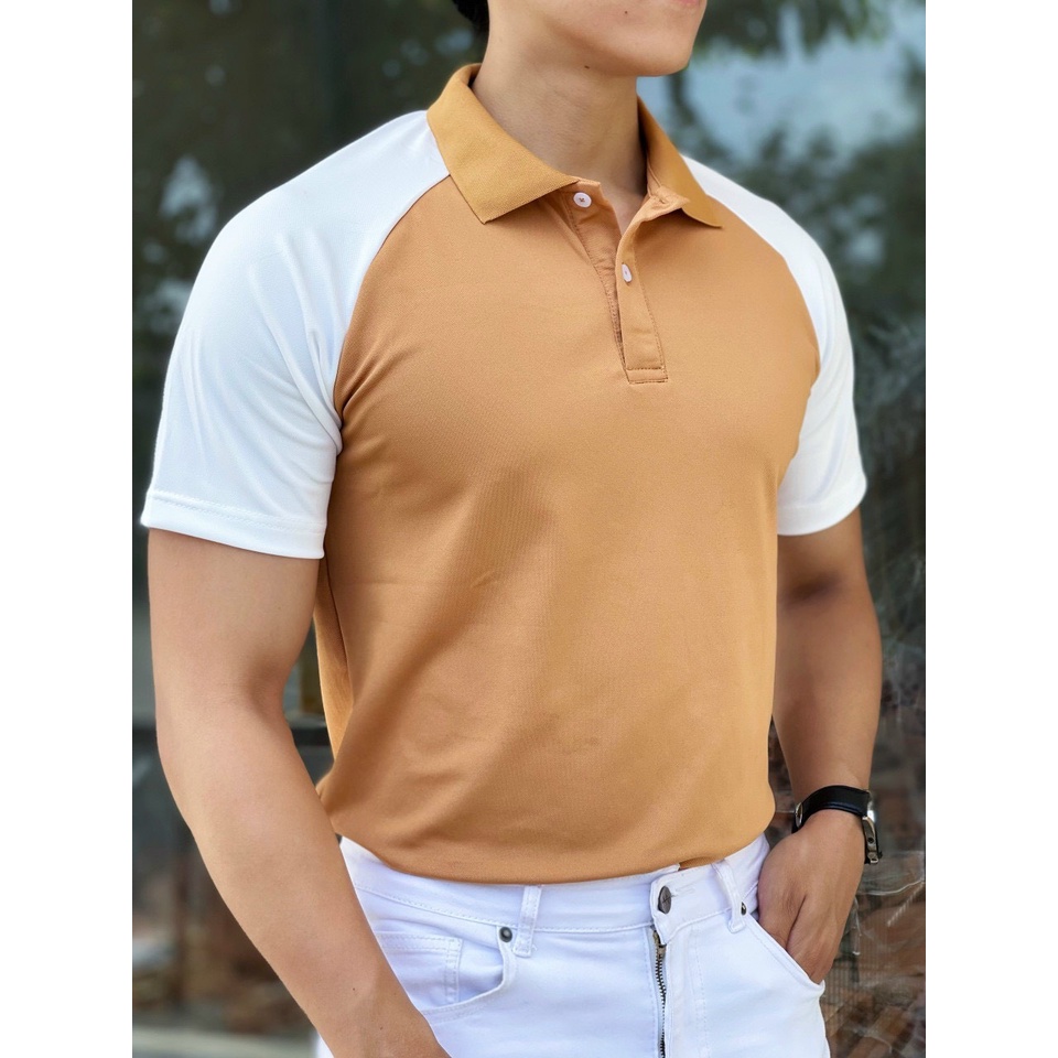 Áo thun cá sấu nam phối màu, áo thun polo nam có cổ thời trang vải mềm mịn, thấm hút tốt - HK228