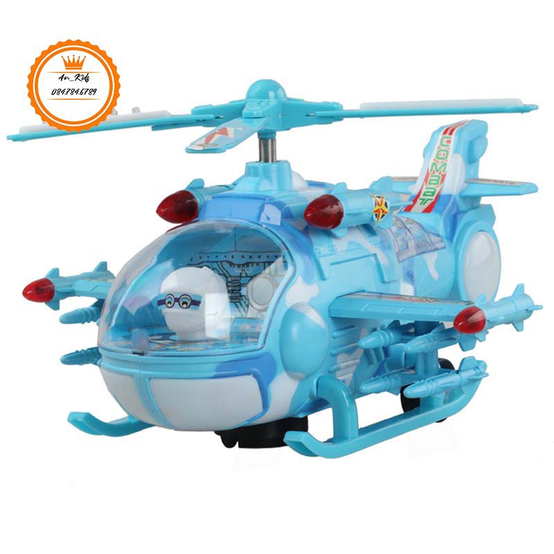 Máy Bay Trực Thăng Lớn Chạy Pin Với Hệ Thống Đèn Cực Đẹp An Kids