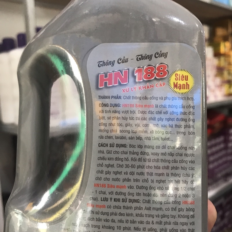 Dung Dịch Thông Cầu Thông Cống HN188 Siêu Mạnh 1000gr