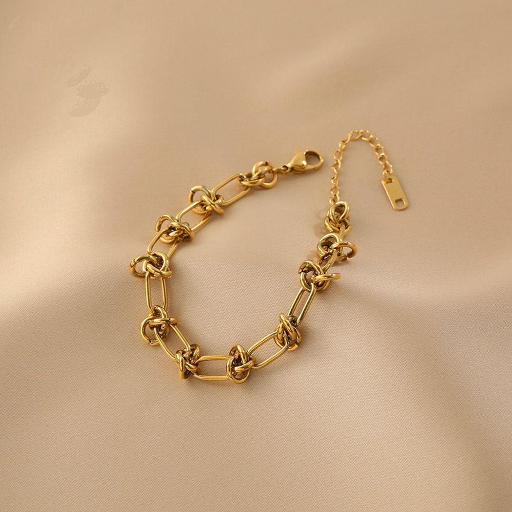 Vòng Đeo Tay Thép Titan Mạ Điện Chống Gỉ Độc Đáo Thời Trang Cho Nữ