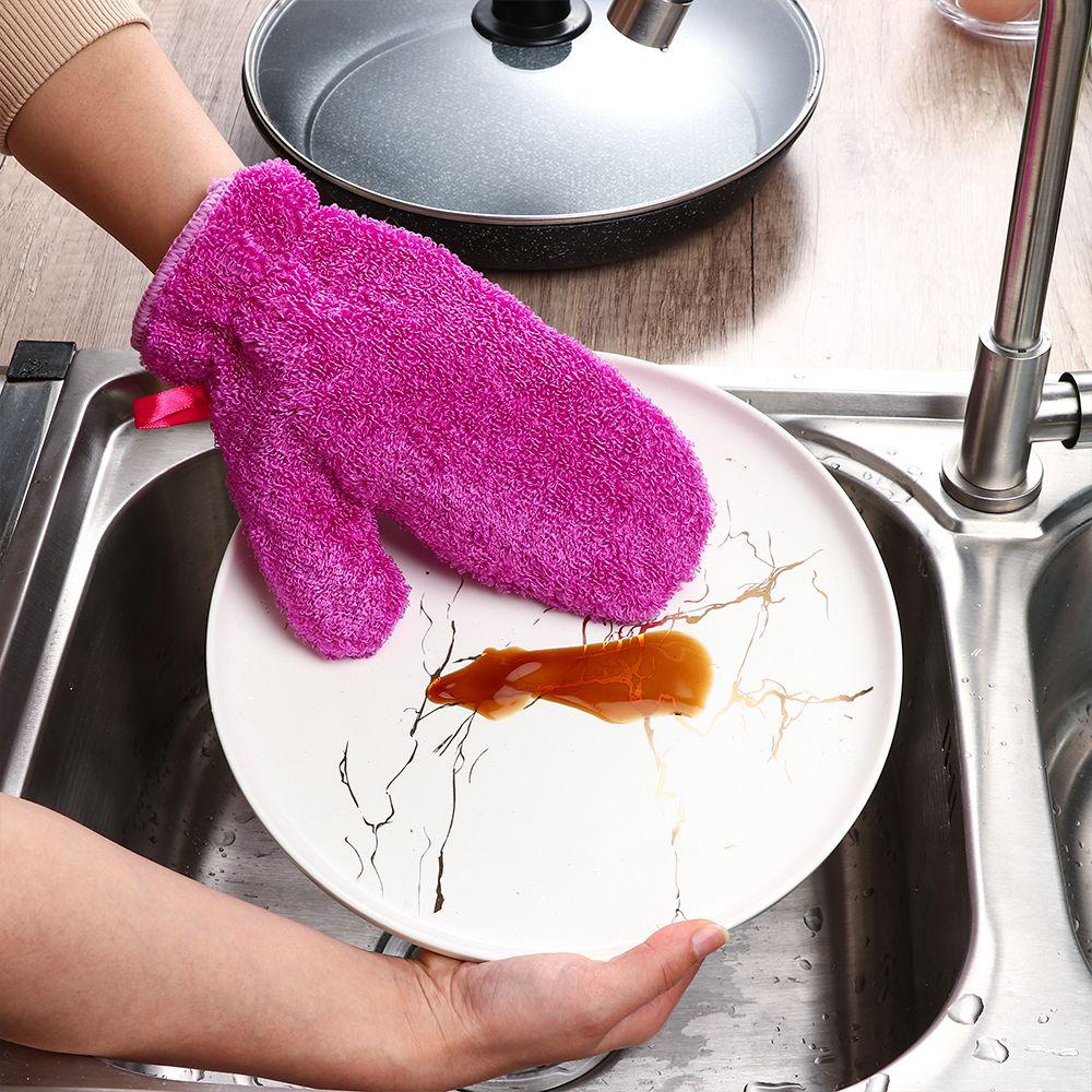 Găng Tay Rửa Chén Đa Năng Bằng Nhung Chống Nước Thông