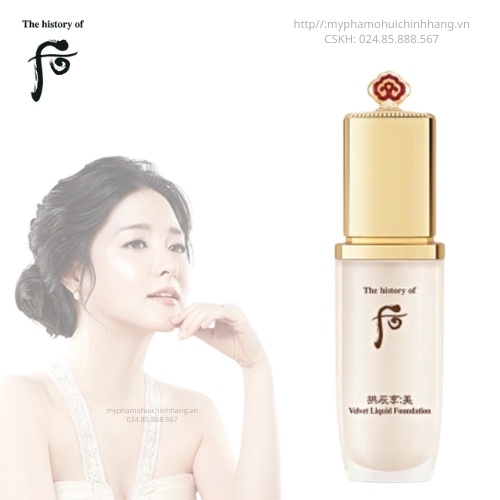 Gói Kem Nền WHOO Gongjinhyang: Mi Velvet Liquid Foundation No.21 hàng chính hãng