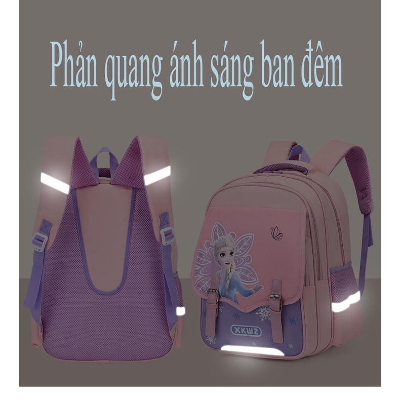 Balo học sinh hình công chúa siêu nhân cho bé gái bé trai đi học cấp 1, cấp 2 từ lớp 3 đến lớp 9, cặp sách học sinh