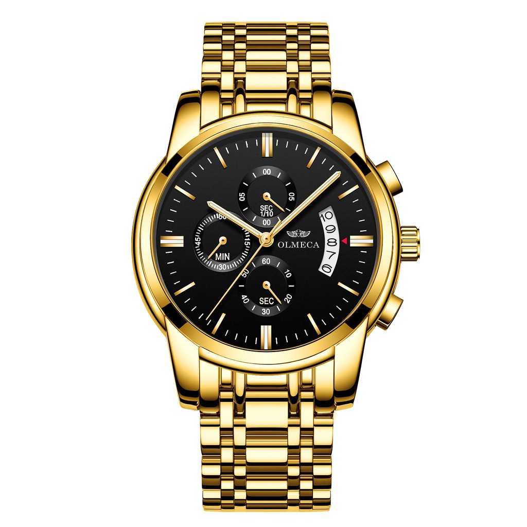 Đồng Hồ Nam OlMECA JAPAN Chạy Full Kim _Kim Dạ Quang_ Dây Thép Đúc Đặc (Full Box) | BigBuy360 - bigbuy360.vn