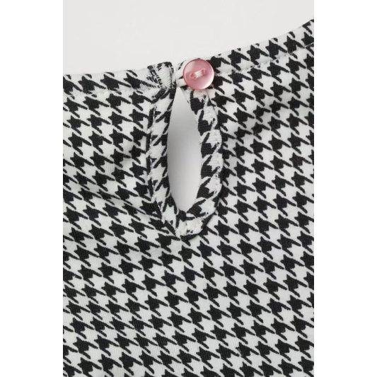 Đầm tay phồng kẻ Zik Zak vải cotton xuất dư xịn cho bé gái từ 1,5y đến 10y