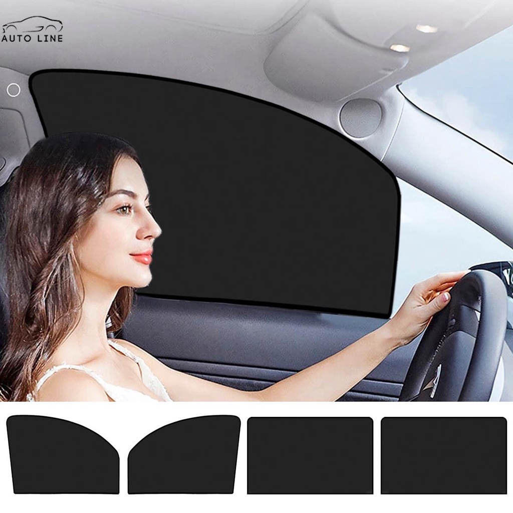 Bộ 4 Tấm Che Nắng Cửa Sổ Xe Hơi Có Nam Châm Tiện Dụng SHOPCYC5155