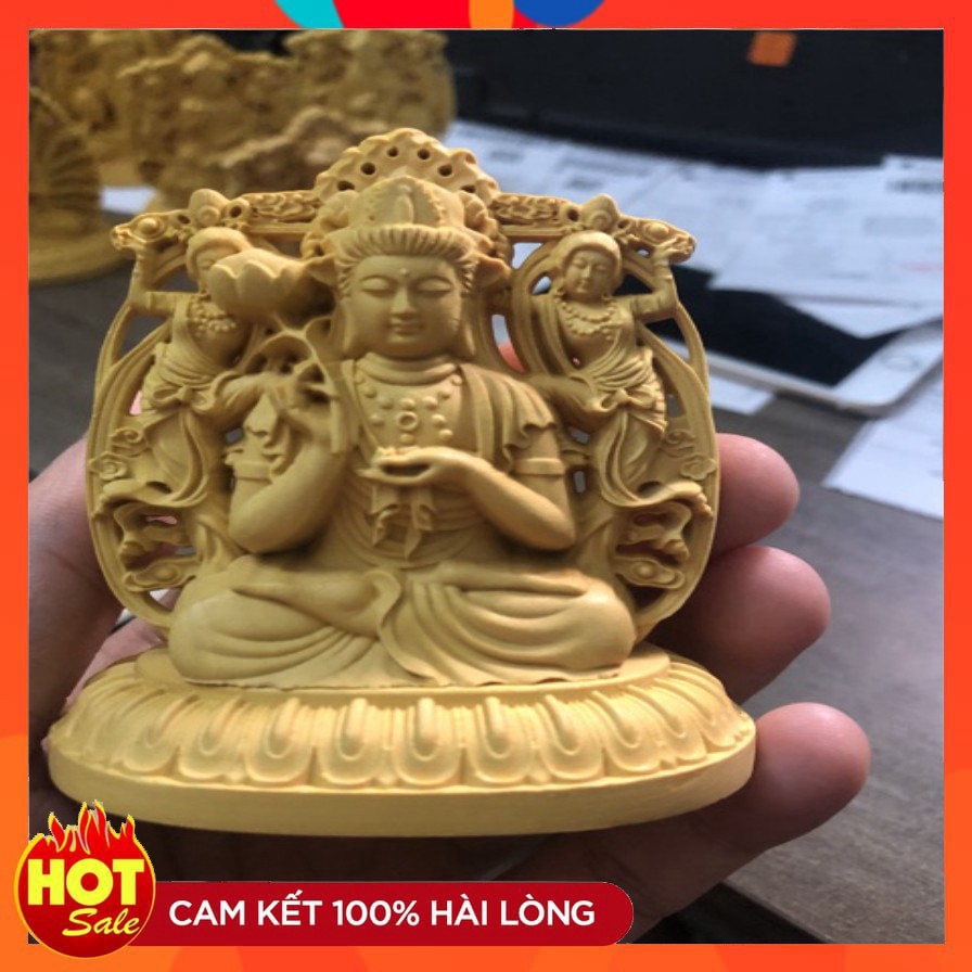 (((GIẢM GIÁ))) Tượng Phật Đại Thế Chí Bồ Tát -Tặng vòng đeo tay (để trên bàn lv với trên taplo ôtô ) -hàng loại 1