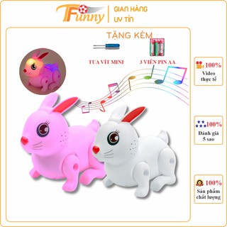 Đồ Chơi Chú Thỏ Nhảy Múa Phát Nhạc Phát Sáng, T Funny, Nhựa ABS Siêu Bên, Cỡ To 14cm x 15cm