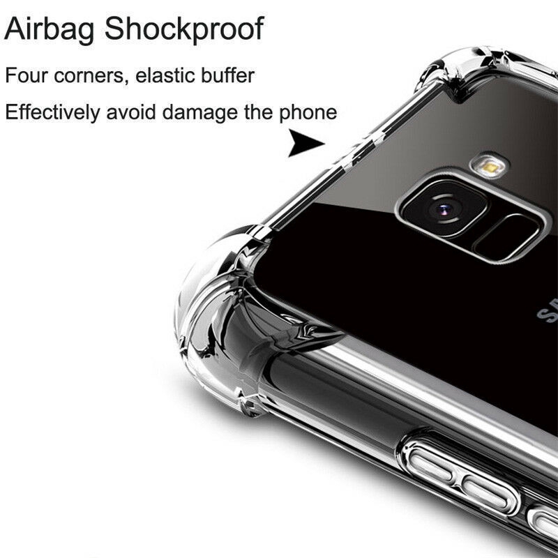 Ốp điện thoại TPU mỏng trong suốt chống trầy cho Samsung Galaxy S9 Plus A5 A7 A8+ 2018