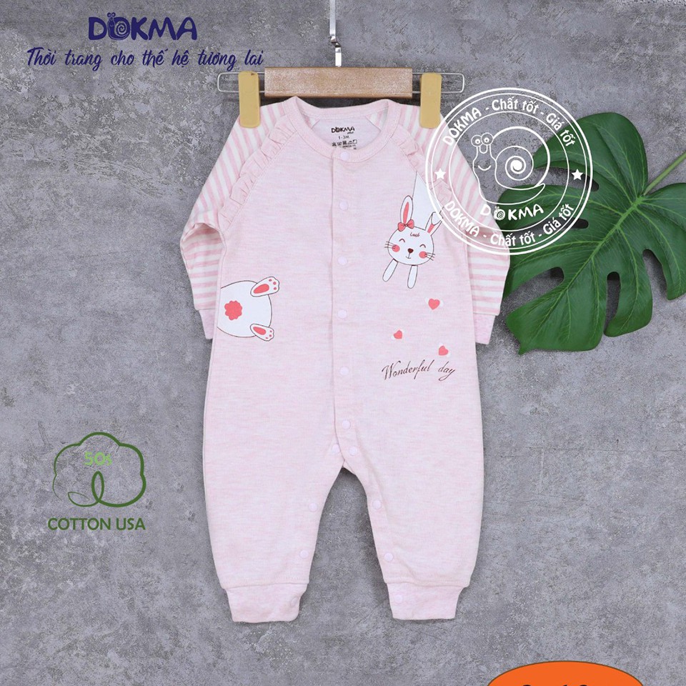 Body Cho Bé Dokma Cúc Cài Giữa Chât Cotton DÀY Dặn