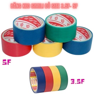 Băng keo simili đủ size 3.5f 5f băng keo dán gáy tập dán lề đủ màu Lá Vàng Đỏ Dương