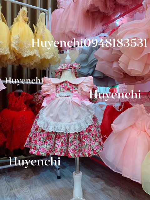 Váy tạp dề.Phong cách Vintage Tặng kèm tuban / Giá 390 giảm còn 320 k | BigBuy360 - bigbuy360.vn