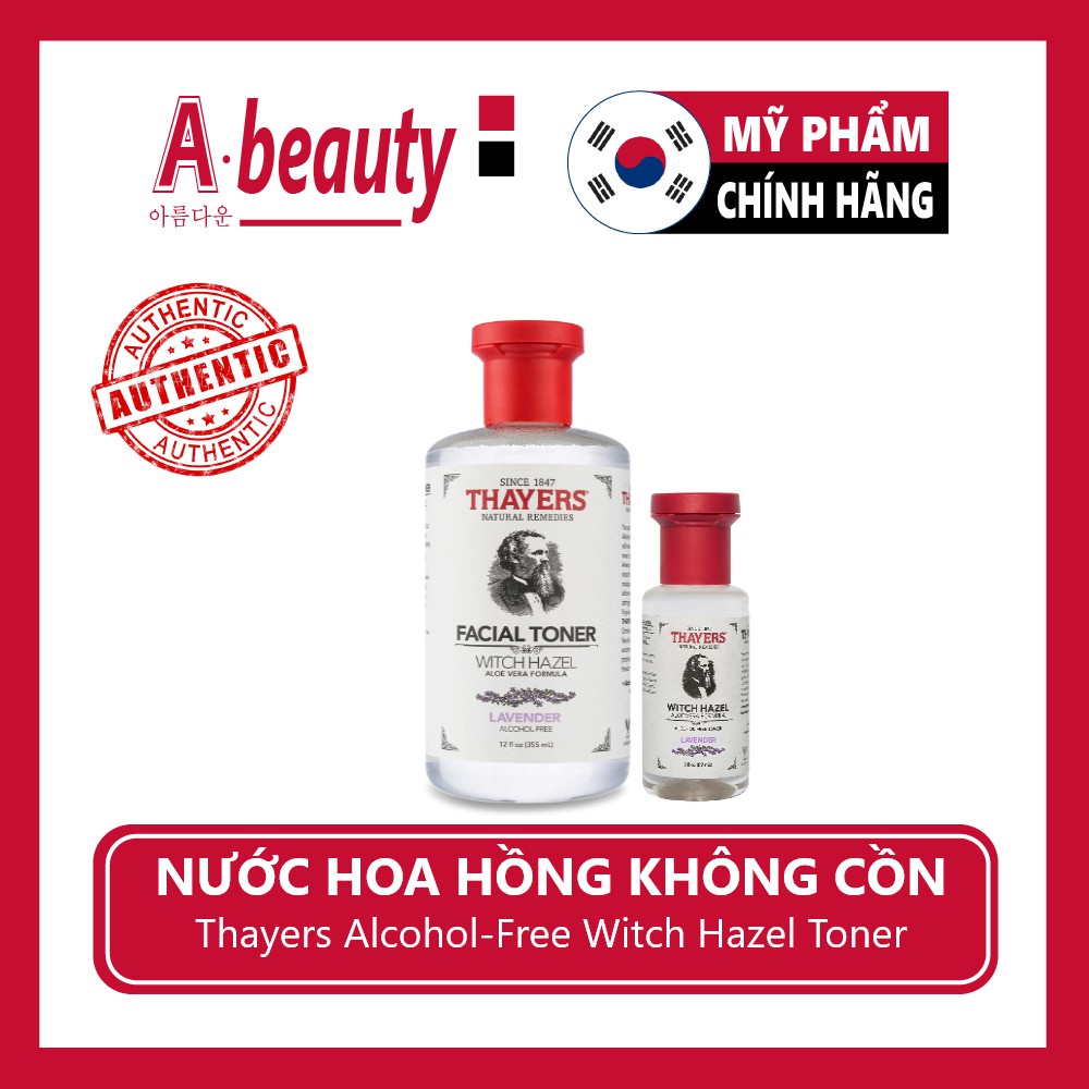 Nước hoa hồng không cồn Thayer hương hoa hồng & hương hoa oải hương - Toner Thayers Rose Petal