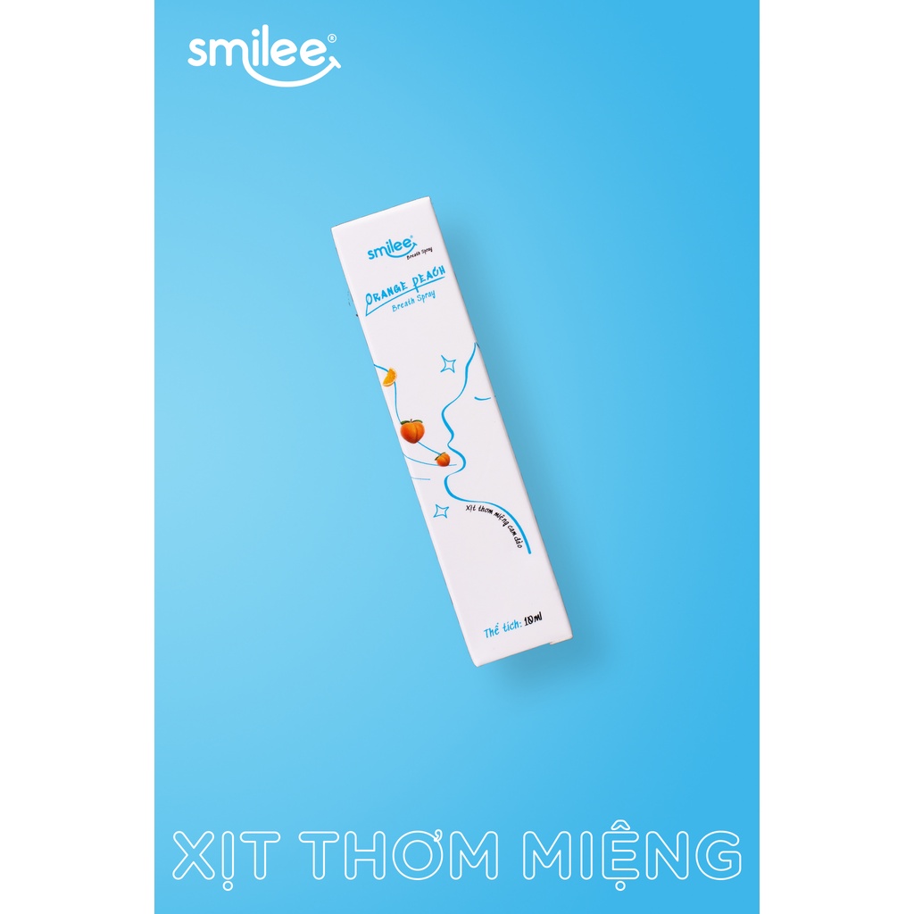 [Chính hãng] Xịt thơm miệng Smilee chai 10ml, Hương Cam Đào - Mang lại hơi thở thơm mát, ngọt ngào-Sảng Khoái - Vistyle