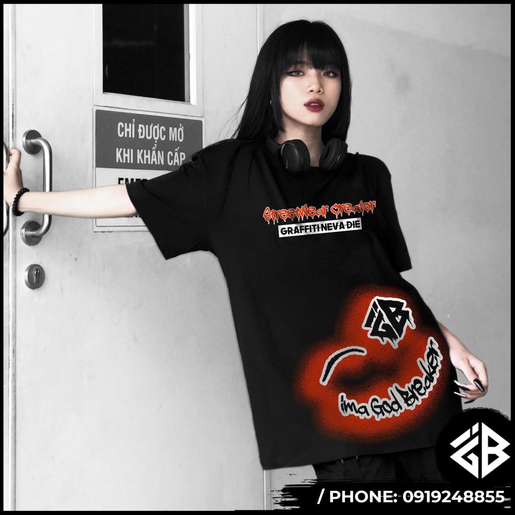 [Mã INCU20 giảm 20K đơn 150K] Áo Thun Đường Phố Mặt Cười iMA God Breaker (iGB Graffiti Smile Tee)
