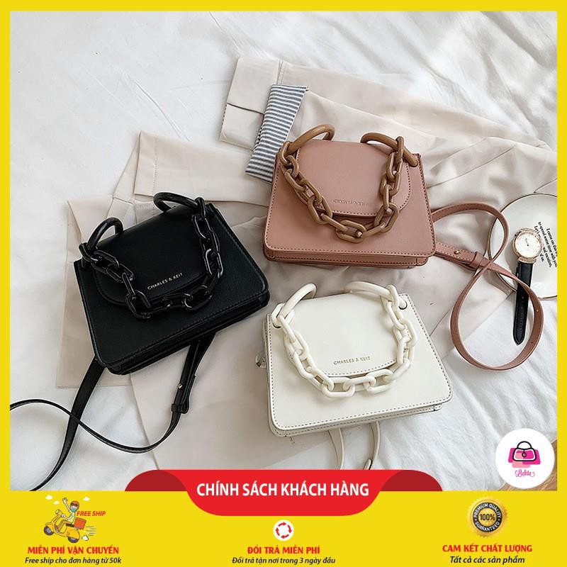 [Hot Trend] Túi Xách Quai Xích Da Cao Cấp Hồng Đen Trắng Kem Thiết Kế Thời Trang Trẻ Trung Năng Động 2021 TX0001-04