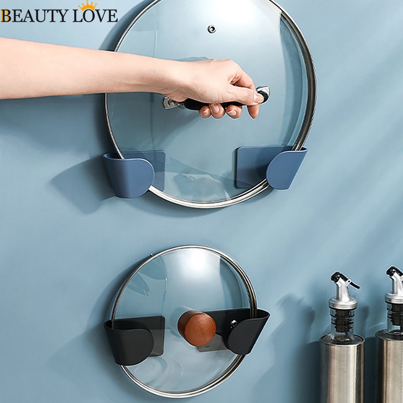 Giá Đỡ Nắp Nồi Tự Dính Không Đục Lỗ Sắp Xếp Gọn Gàng Cho Nhà Bếp
