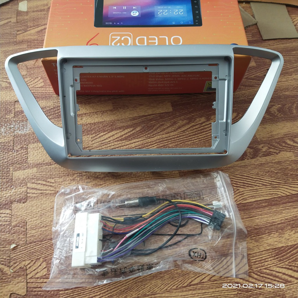 Mặt Dưỡng Lắp DVD Android Hyundai Accent 2018-2019  sSIÊU RẺ 9inch Có Jack Nguồn Zin