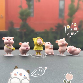 Heo Con trang trí ô tô, bàn làm việc, bánh kem đáng yêu KÈM KEO dễ thương Sét 6 chú heo con 💕FREESHIP 50k💕 - dear.ladies
