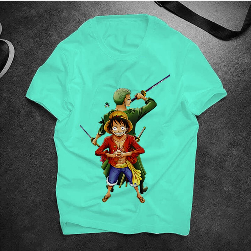 Áo thun Unisex Cotton - Luffy cùng ZORO