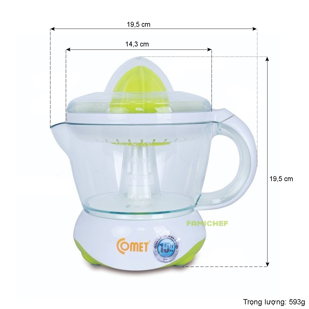 Máy vắt cam Comet CM9920 700ml - Màu ngẫu nhiên