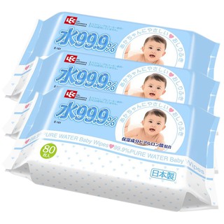 [Kho HCM] Combo 3 Gói Khăn ướt LEC 80 miếng 99.9% E161 (80 miếng x 3 gói)