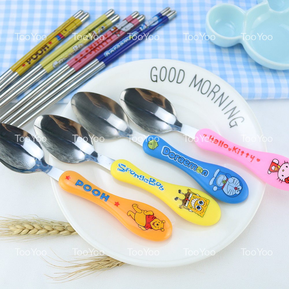 Hộp muỗng nĩa đũa trẻ em nhiều mẫu dễ thương cute TooYoo BK00401