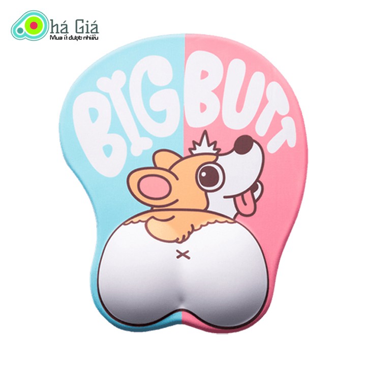 Miếng Lót Chuột Máy Tính Laptop Có Đệm Kê Silicone Mouse Pad Anime Corgi Bàn Di Chống Mỏi Cổ Tay Dễ Thương Cute Cỡ Lớn